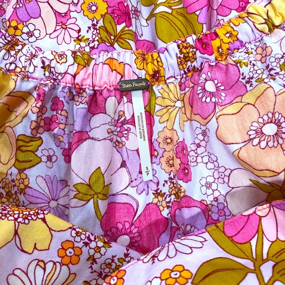 Free people floral boho elastic strap dress size S - Picture 4 of 8
